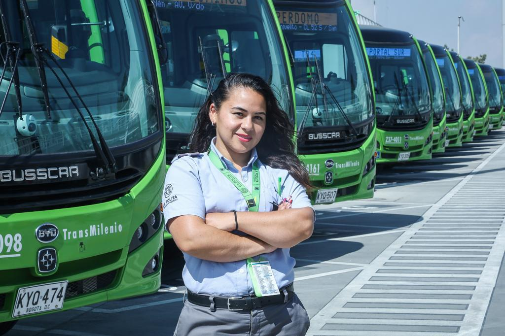 Conductoras mujeres en Bogotá.