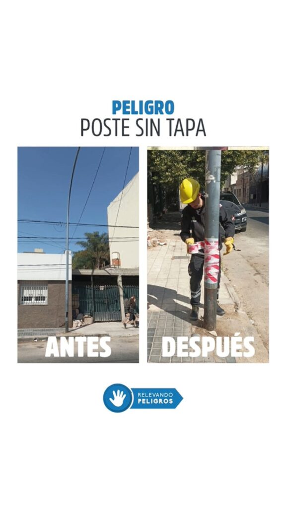 Relevamiento de riesgos en la vía pública.